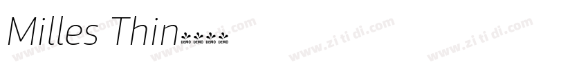 Milles Thin字体转换